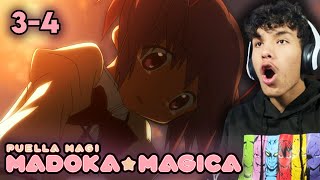 this show is going to break me  Puella Magi Madoka Magica Episodes 3 and 4 Reaction [upl. by Engelhart]