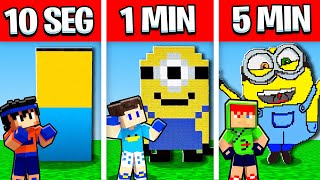 NOOB VS PRO CONSTRUIR MINION EM 5 MINUTOS  1 MINUTOS  10 SEGUNDOS NO MINECRAFT [upl. by Inger]