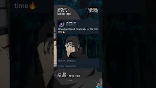 Itachis First Amaterasu🔥☠️ viralvideo trending shortsfeed anime narutoshippuden new [upl. by Annalise]