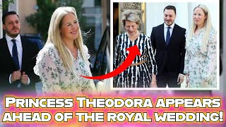 Queen AnneMarie with Princess Theodora and Matthew Kumar appears on the eve of the royal wedding [upl. by Mclain]