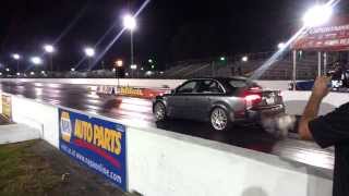 Audi RS4 B7 JHM Supercharged Launch 14 Mile  Broken halfshaft [upl. by Narra]