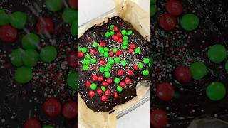 Christmas Brownies ☃️ christmas brownies holiday baking satisfying asmr viralvideos shorts [upl. by Rissa6]