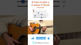 8 ways to play C minor 9 chord on guitar 🎸 guitartutorial guitarlessons music [upl. by Ledua]