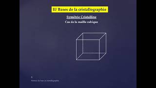 Séance 2 THEME Cristallographie Chap 1 Notions de base [upl. by Aicnelev501]