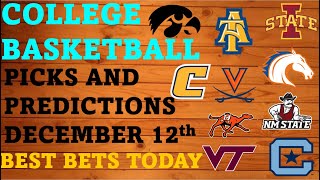 College Basketball Picks and Predictions December 12th Best Bets Today [upl. by Airyk]