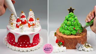 Christmas Cake Decorating Tutorials Ideas For Cake Lovers  How To Make A Cake Recipes Video [upl. by Airdnala]