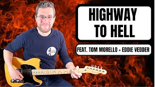 Bruce Springsteen Tom Morello amp Eddie Vedder  Highway To Hell guitar lesson [upl. by Yendyc920]