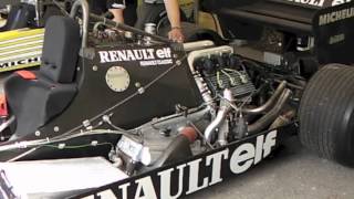 『F1 SOUND ルノーF1エンジン音』 quotFrançais chérissent quotRENAULT RE40 engine warmingup Goodwood グッドウッド [upl. by Loomis491]