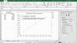 Geradengleichung für einfache lineare Regression in Excel [upl. by Strep275]