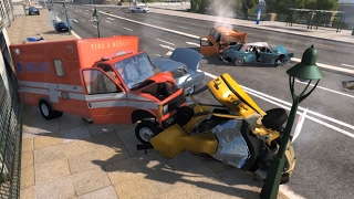 MultiVehicle Pileup Crashes 9  BeamNGdrive [upl. by Allerus]