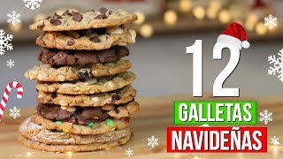 12 Galletas Navideñas 🍪🎄CON UNA SOLA MASA😱  RebeO [upl. by Miki]