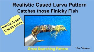 Realistic Cased Caddisfly Larva Fly Tying Pattern PRISM Caddis [upl. by Ehcar]