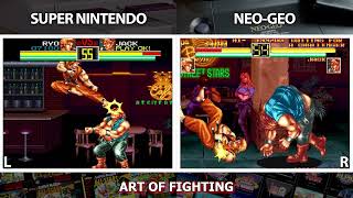 Super Nintendo vs NEOGEO  Art Of Fighting [upl. by Bennie867]