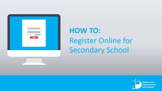 How to Register Online for DPCDSB Secondary School [upl. by Adamek]