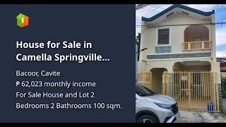 House for Sale in Camella Springville Molino 3 Bacoor Cavite [upl. by Alberto588]