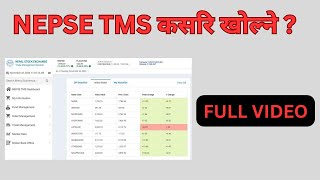 DEMAT TMS कसरि खोल्ने  FULL VIDEO [upl. by Ibur]