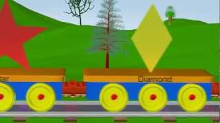 Shapes train  Learning Shapes for Kids [upl. by Otsuaf]