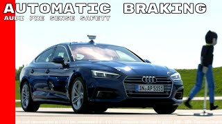 Audi Pre Sense Safety Automatic Braking System [upl. by Llesirg]