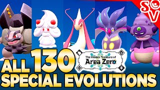 All 130 Special Evolutions in Pokemon Hidden Treasure of Area Zero  Scarlet amp Violet [upl. by Nivalc]