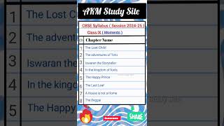 Class 9 Syllabus 202425  English Moments   CBSE syllabus  English Moments syllabus class 9th [upl. by Draillih30]