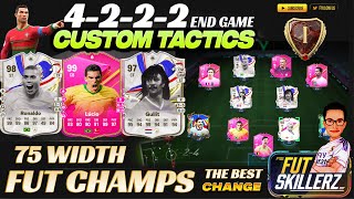 4222 4222 Custom Tactics  75 Width Tactics  Rank 1  FC 24 Ultimate Team  Fut Champs Live [upl. by Shawn]