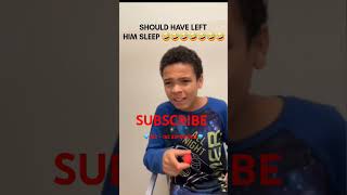 Should have left him sleep 🤣🤣🤣🤣🤣 SUBSCRIBE 💎 funny funnyshorts viralshorts [upl. by Rohn198]