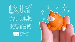 DIY for Kids 5  Kotek z plasteliny 🐱🐈 [upl. by Jorie]