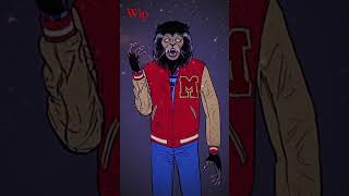 Michael Jackson Thriller Werecat Werewolf 80s art retro [upl. by Connie]