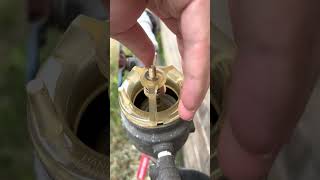 How to replace sprinkler backflow preventer  Bonnet and Poppet Repair Kit [upl. by Ardek826]