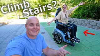 The Worlds Most Advanced Wheelchair  It Climbs Stairs [upl. by Yleve767]