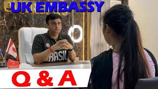 UK Embassy Interview Demo  QnA  Latest Update 2023 [upl. by Aicirtap]