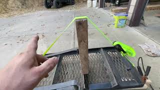 Fixing a Bent Trailer Ramp  Hobart Handler 187  Ratchet Strap  Wood Block Geter done edition [upl. by Olenka485]