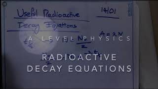 A Level Physics  Radioactivity Calculations  Lesson [upl. by Yklam]