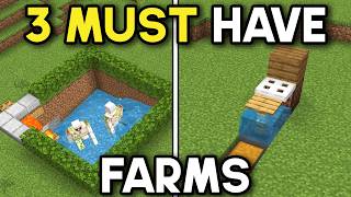 3 Easy Farms Minecraft Bedrock 121 [upl. by Daphna600]