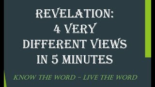 Revelation 4 Very Different Views in 5 Minutes Futurist Preterist Historicist Idealist [upl. by Yztim]