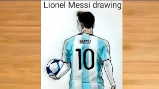 How to draw Lionel Messi Argentina jersey back side  Argentina jersey drawing  Messi drawing [upl. by Latreece]