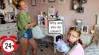 Being Mean To My Sister For 24 Hours Challenge Prank [upl. by Nosnhoj]