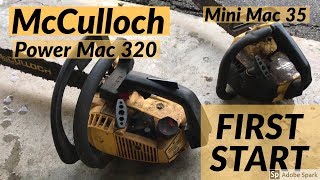 33 McCulloch Mini Mac 35 amp Power Mac 320 Swap Meet FindsFirst Start [upl. by Hannus385]