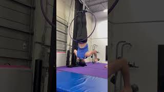 Weighted Toe Hang 3rd Attempt 2x 10 lbs454 kg lyra aerialhoop circus helloween success [upl. by Novert]