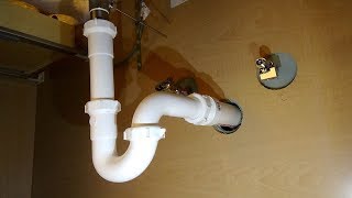 How to Plumb a Drain  Sink Drain Pipes [upl. by Tebasile632]