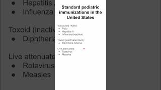 Standard pediatric immunizations in the United States [upl. by Balmuth565]