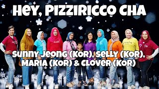 Hey Pizziricco Cha Line Dance  Sunny Jeong KOR selly KOR Maria KOR amp Clover KOR [upl. by Ayisan]