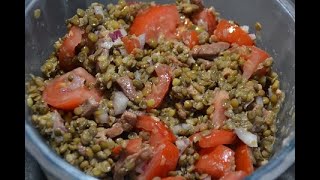 Salade lentilles lardons recette cookeo [upl. by Arehahs]