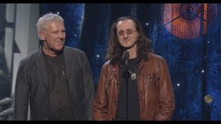 Alex Lifeson amp Geddy Lee of Rush Induct Yes into the Rock amp Roll Hall of Fame  2017 [upl. by Aihsenor51]