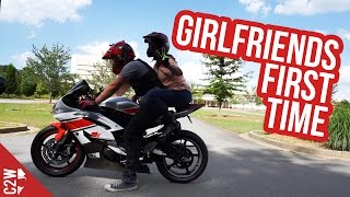 Girlfriends first time on motorcycle [upl. by Aniad]