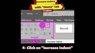 how to Increase Indent with Home tab wordtutorial indentation hometab [upl. by Struve]