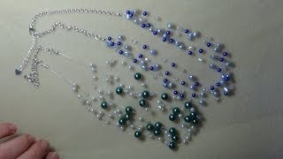 Tutorial Invisible Pearl Necklace Video 25 [upl. by Enamart]