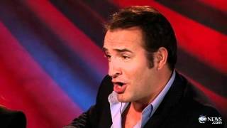 The Artist Interview Jean Dujardin Sings For Me Formidable on Popcorn with Peter Travers [upl. by Adalie756]