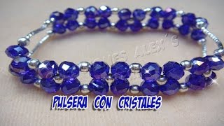 Pulsera de CristalBisuteriaJoyeria Artesanal31 [upl. by Shayla]