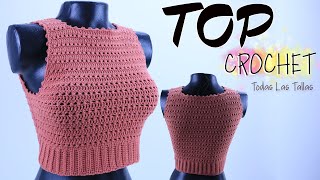 Top Básico Crochet a Tú MEDIDA [upl. by Elakram]